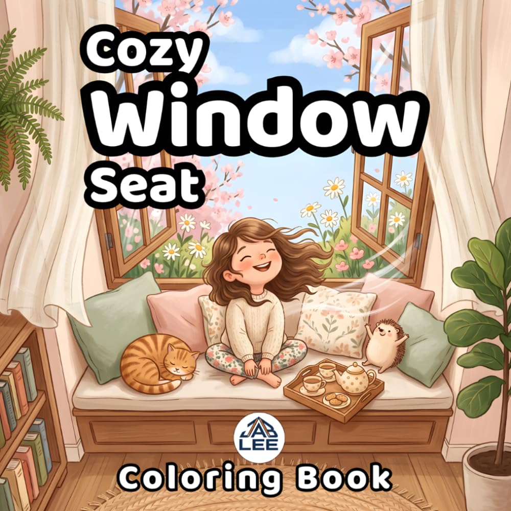 Window Seat Coloring Book for Adults: 50 Relaxing Nook & Reading Corner Scenes | Stress-Relieving Kawaii Illustrations for Hygge Lovers | Perfect ... Lifestyle Coloring Series for Introverts)