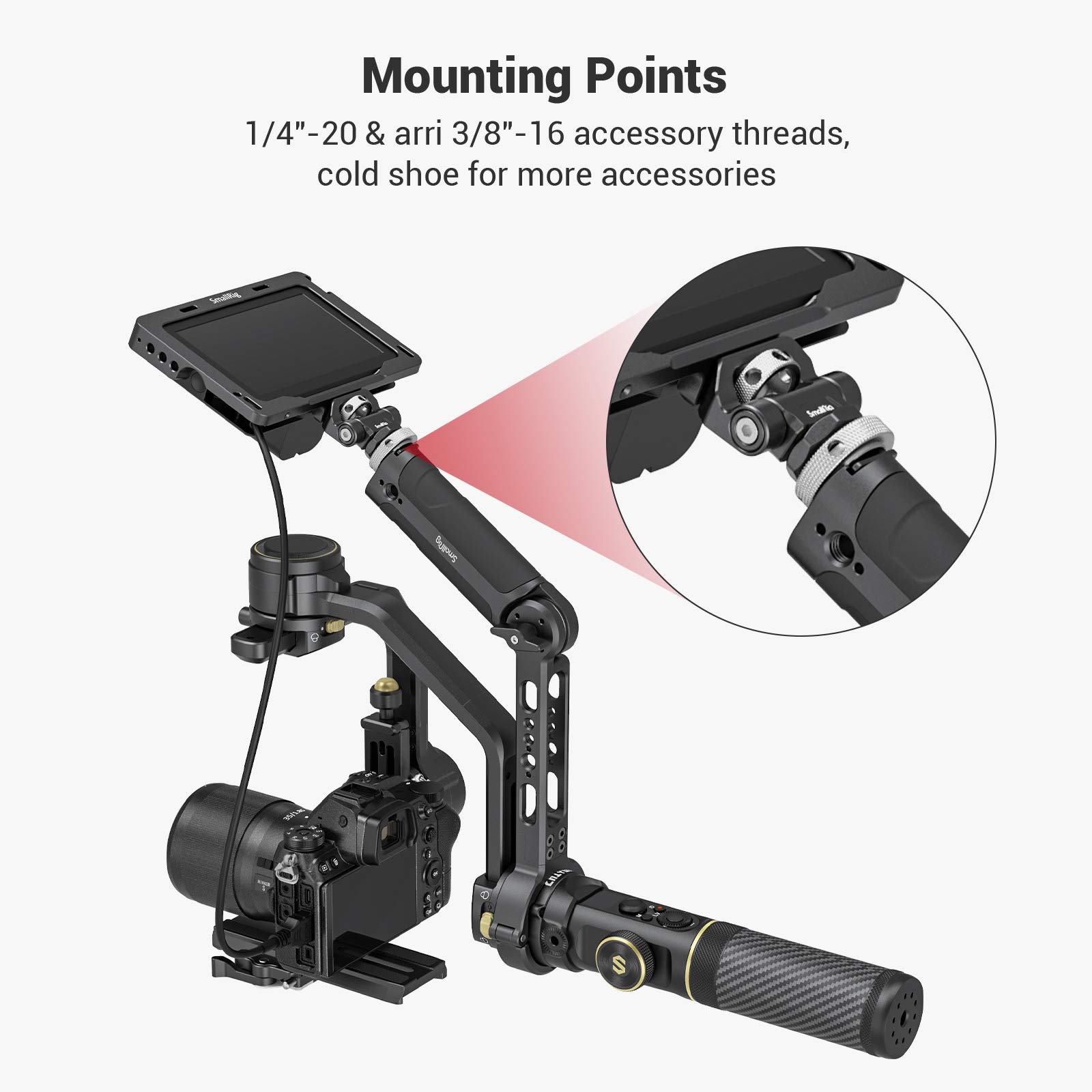 SMALLRIG Adjustable Handle Grip Hand Grip Compatible with ZHIYUN