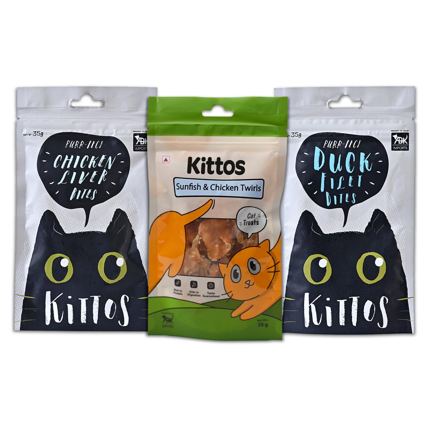 KITTOS Cat Treats Combo, Multi Flavor,(Sunfish & Chicken Twirls + Chicken Liver Bites + Duck Filet Bites)Protein Rich Training Snacks, 35G Each, for All Life Stages (B09HX5SB35) Amazon Price History, Amazon Price Tracker