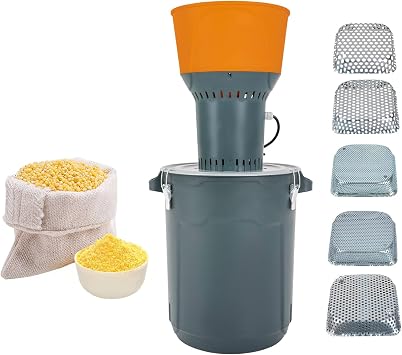 Grain Mill Grinder Electric, 110V 1000W Corn Grinder with 5 Filter Modes 25L/50L Capacity Electric Wheat Grinder for Grains, Spices, Rice 50L/13.2 Gal