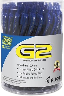 Pilot G2 Premium Gel Pen Convenience Pack, Retractable, Fine 0.7 mm, Blue Ink, Blue Barrel, 36/Pack