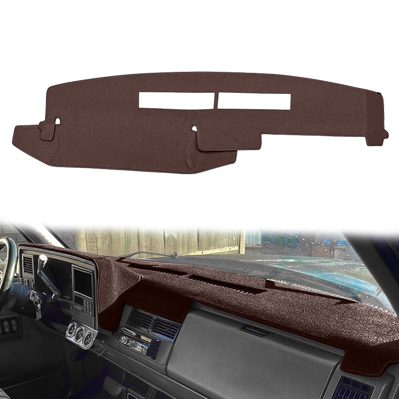 Capa para painel sob medida BLIBLIUNIT para Chevy Chevrolet e GMC Sierra C1500, C2500, C3500, K1500, K2500 e K3500 1988–1994, marrom