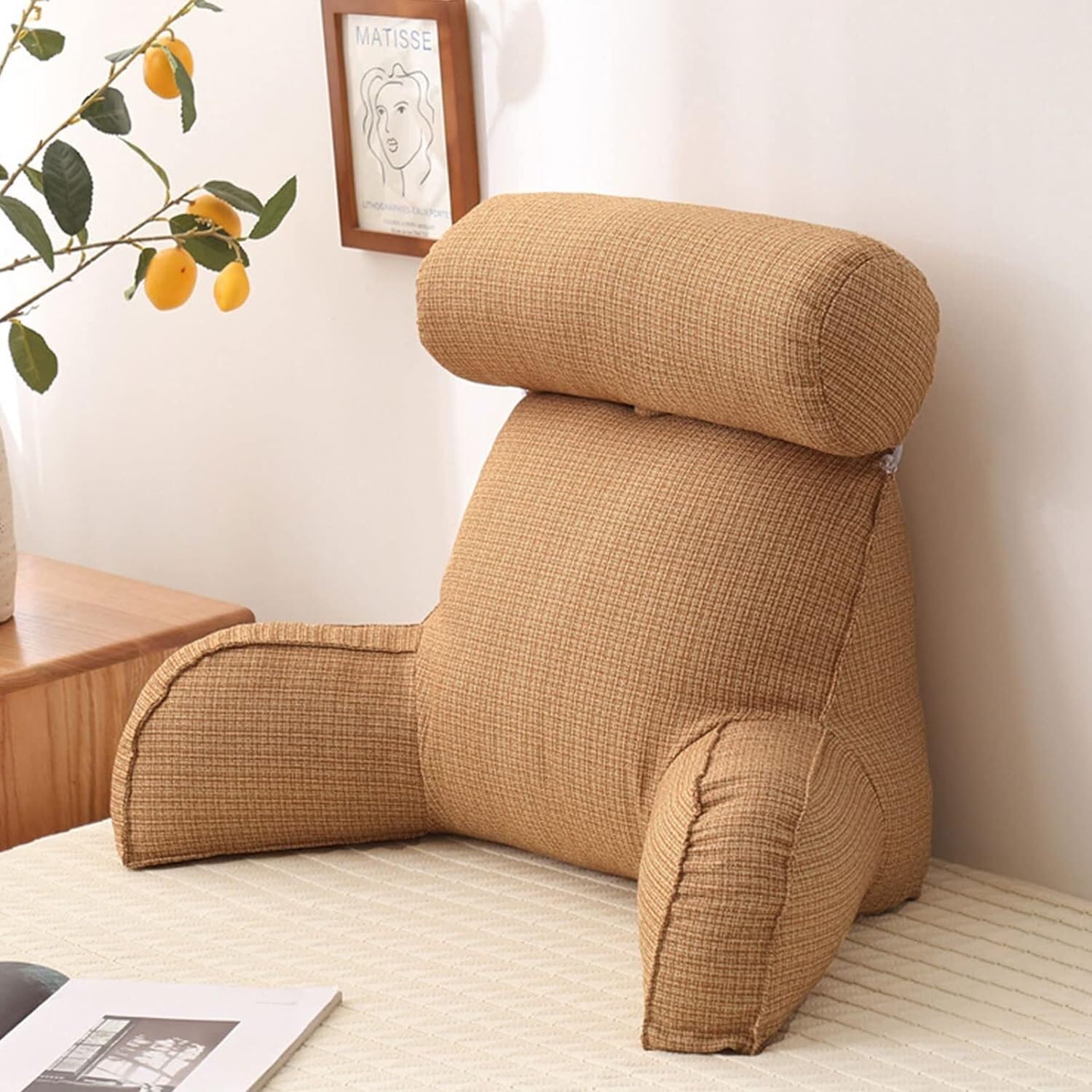 Coussin de lecture au lit pour regarder la télé et jouer aux jeux vidéo confortablement