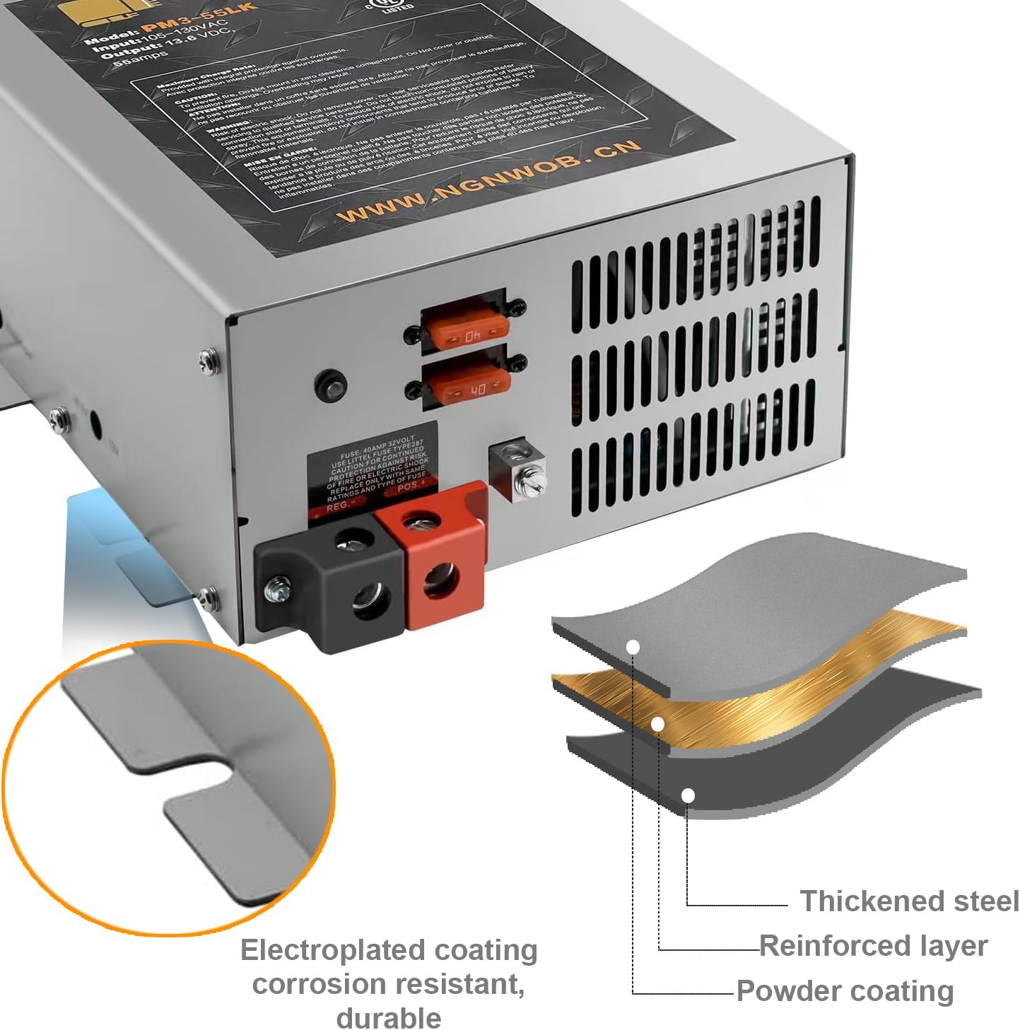 RV Converter | Multiple Capacities | RV Power Converter | RV Battery Charger Power Supply (55 Amp)