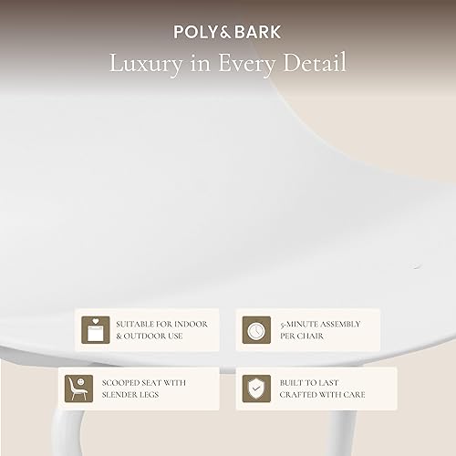 Miniatura 146 de POLY & BARK Isla - Juego de 3 taburetes de bar para cocina, taburetes de bar de altura de mostrador, taburetes de bar para interiores y exteriores,