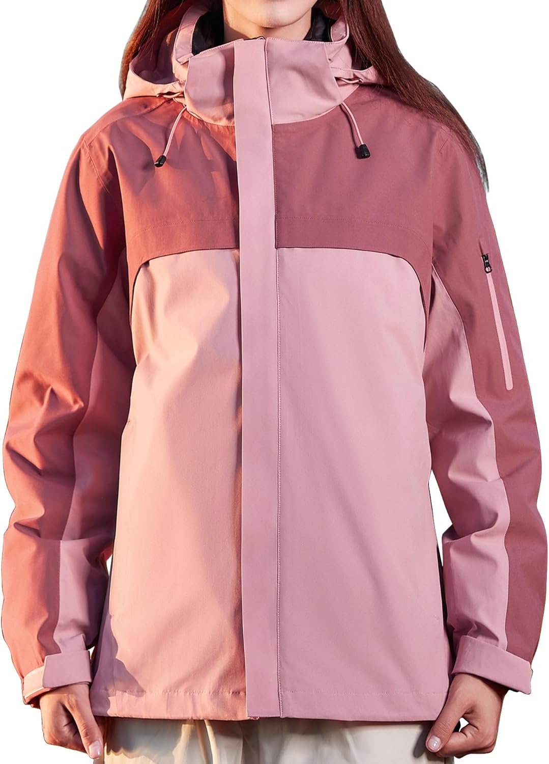 Women's Winter Jacket Waterproof Ski Jacket Women's 3-in-1 Warm Jacket Double Warm Coat