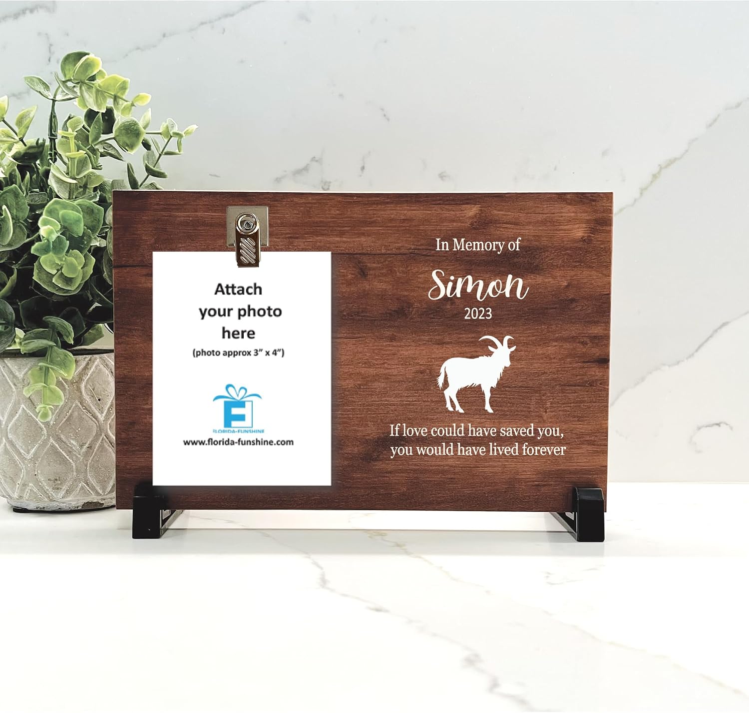 Goat Memorial Frame - Goat Memorial Gift - Custom Memorial Frame - Personalized
