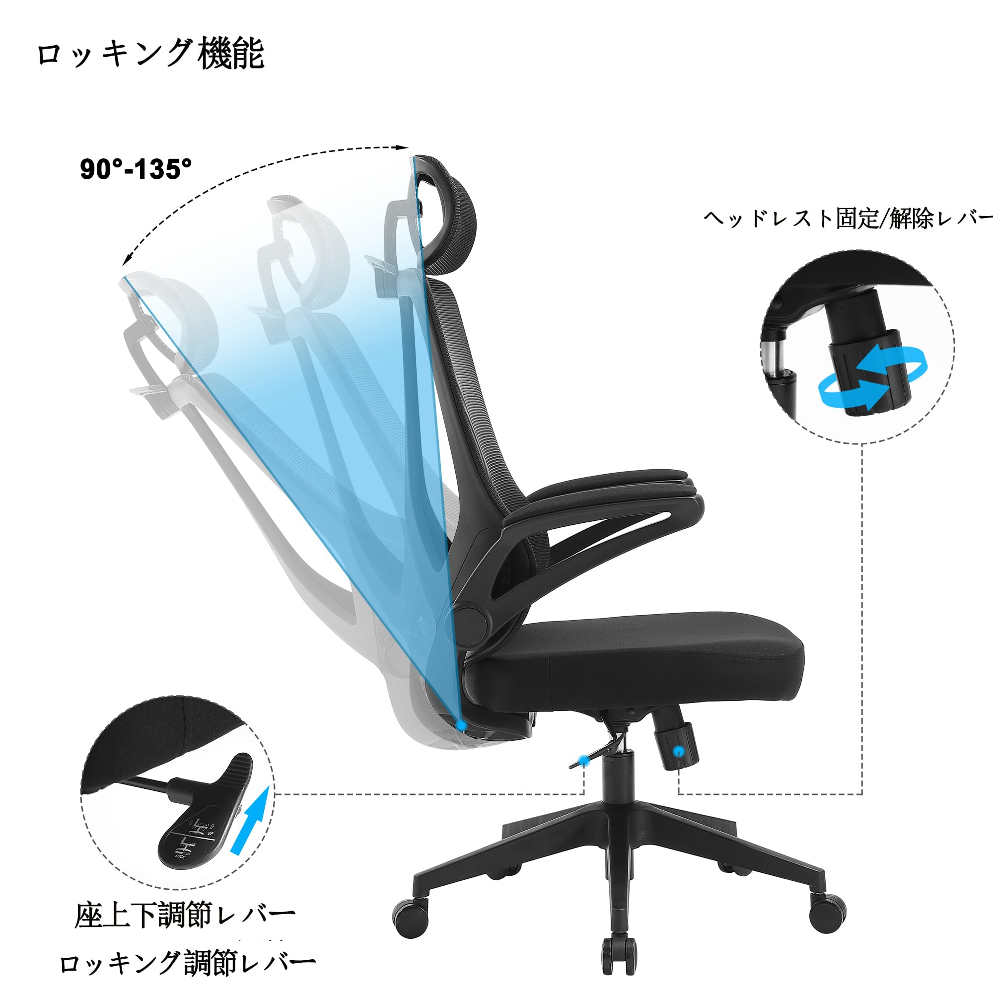 Amazon.co.jp: オフィスチェア デスクチェア パソコンチェア 人間工学