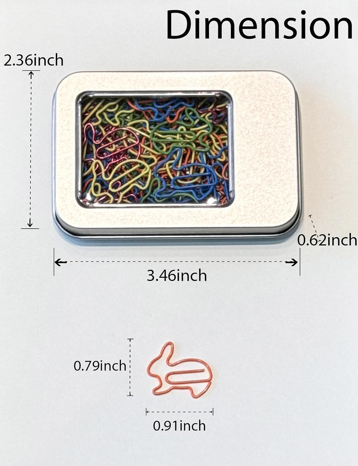 Rabbit Paper Clips, 60PCS Cute Paper Clips Animal Bookmarks image 5