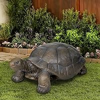 SKYFIRE Turtle Garden Statue - 29.5" x 15.7" x 11.8" Fiber Reinforced Concrete Outdoor Sculpture for Lawn, Yard & Patio Decor