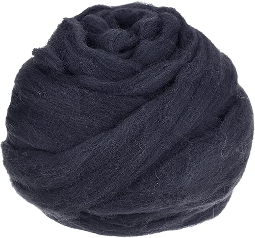 Miniatura 14 de uxcell Lana de fieltro con aguja, hilo de lana de fibra natural de 3.5 onzas para fieltro húmedo, manualidades, materiales de bricolaje (negro)