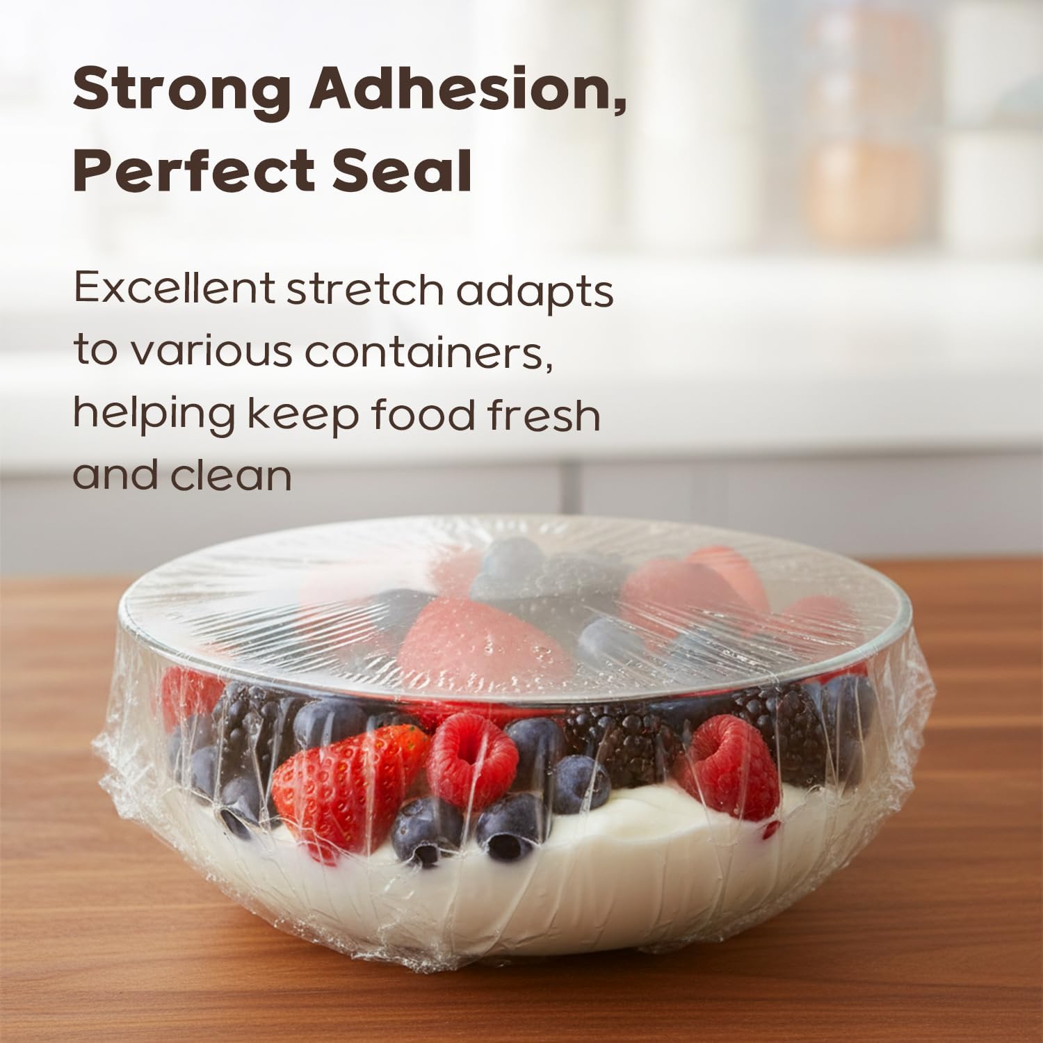 Misoclean Professional Plastic Wrap 15.75 in x 1,476 ft – Heavy Duty Food Wrap with Strong Cling & Stretch