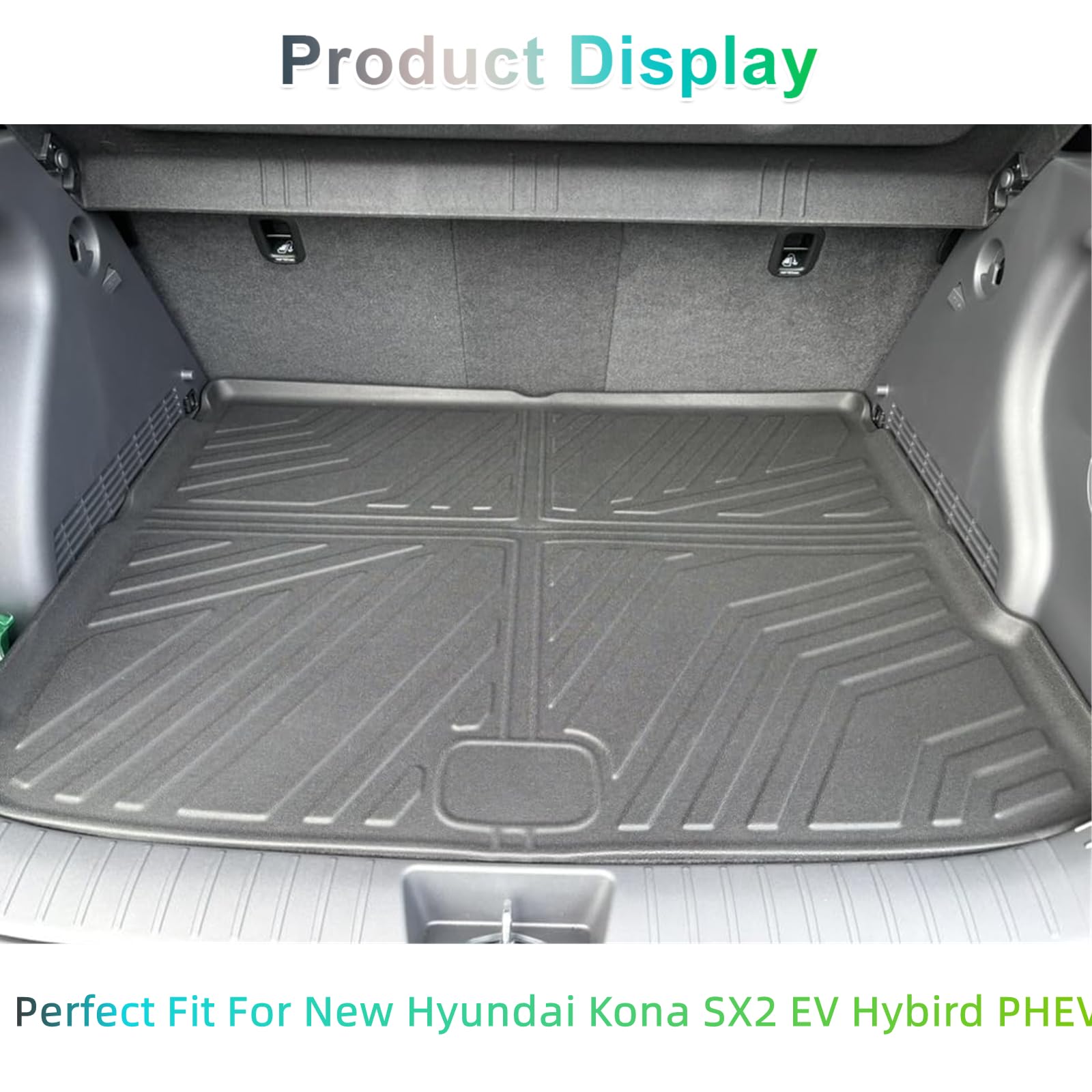 Tapis Antidérapants Caoutchouc Pour Hyundai Kona Hybrid/N Line 2022-2023 - Bleu, Protection Complète