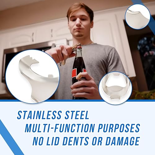 Miniatura 4 de HQPARRTS Para abridor de tarros Mason  Removedor manual de tapa de mano de fácil agarre para conservas, botellas y frascos  Sin abolladuras ni