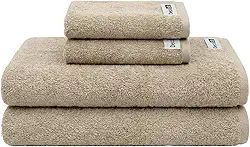 Decolab Jogo de Toalhas Air Light 100% Algodão (Marrom e Bege, 4 Peças)