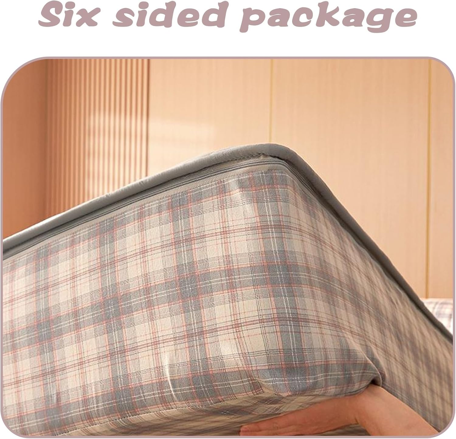 Mattress Protector Cover Breathable Washable Removable 360° Full Wrap Zipper Skin-Friendly Polyester Bed Mattress Cover for Queen King Size Easy Care Machine Washable(E,180x200+25cm)