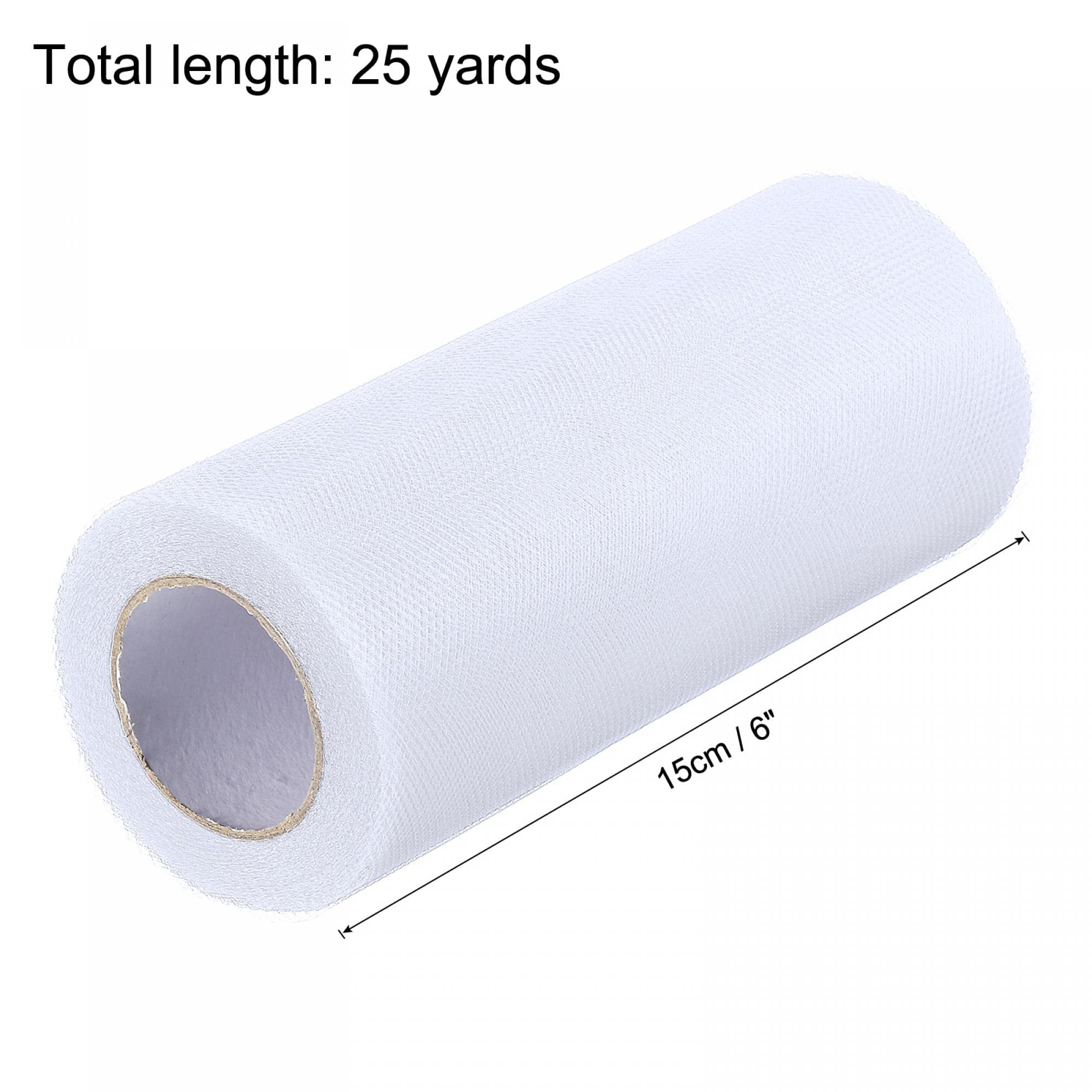 sourcing map Rotolo di nastro di tulle da 15,2 cm x 91,4 m, per confezioni regalo, Natale, matrimoni, fai da te, colore: arancione scuro