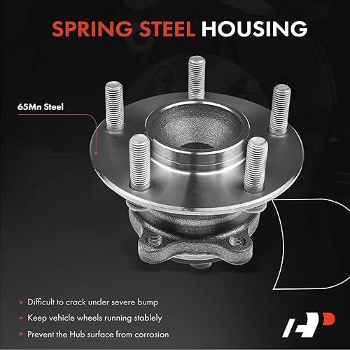 Miniatura 5 de A-Premium Cojinete de rueda trasera y conjunto de cubo con 5 lengüetas compatible con Mazda CX-5 CX5 2013-2020, 6 2014-2020, repuesto # 512519