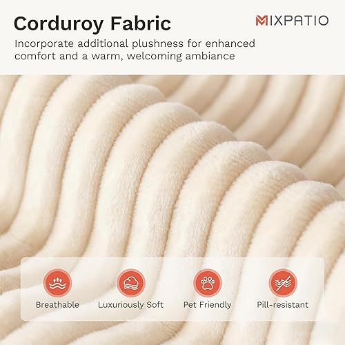 Miniatura 7 de Cloud Couch - Juego de sofá seccional de felpa de 24.4 pulgadas de profundidad, 7 asientos con pana aterciopelada y brazos extraíbles para sala