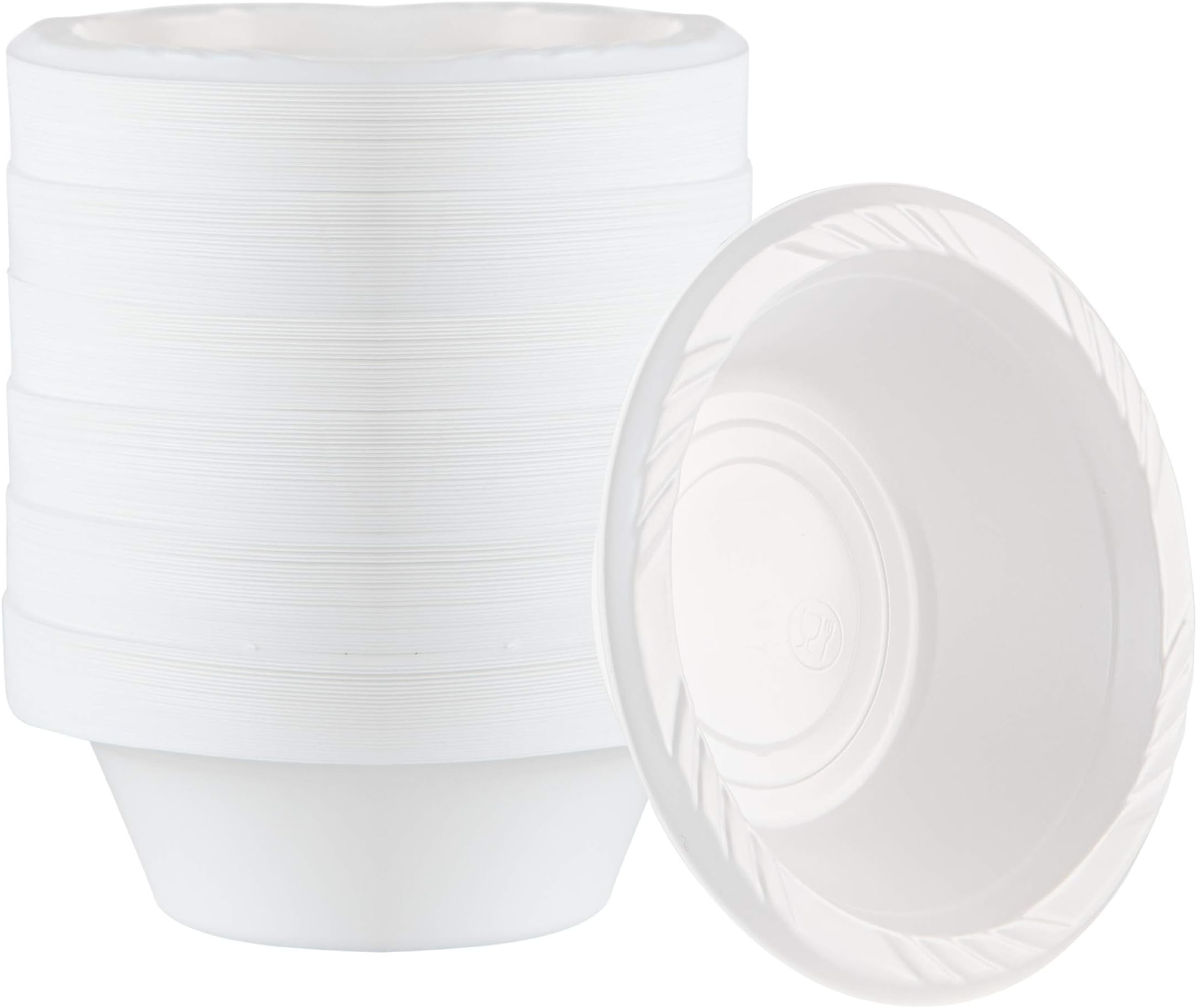 200 Count Disposable 5 ounce White Plastic Dessert Bowls