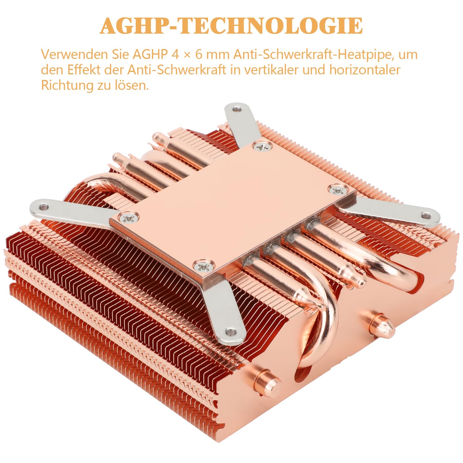 Thermalright AXP90-X47 Full Low Profile Refroidisseur d’air CPU, hauteur 47mm, ventilateur PWM TL-9015R Slin, technologie AGHP, Pour AMD AM4 / Intel 1150/1151/1155/1156/1200 (version en cuivre pur)