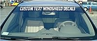 Vista 1 de Calcomanía personalizada con texto de vinilo para parabrisas, 3.75 pulgadas x 36 pulgadas, para camiones y autos