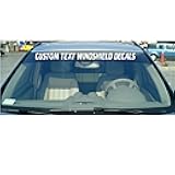 Custom Text Vinyl Windshield Decal Personalized Window Sticker Banner 3.75