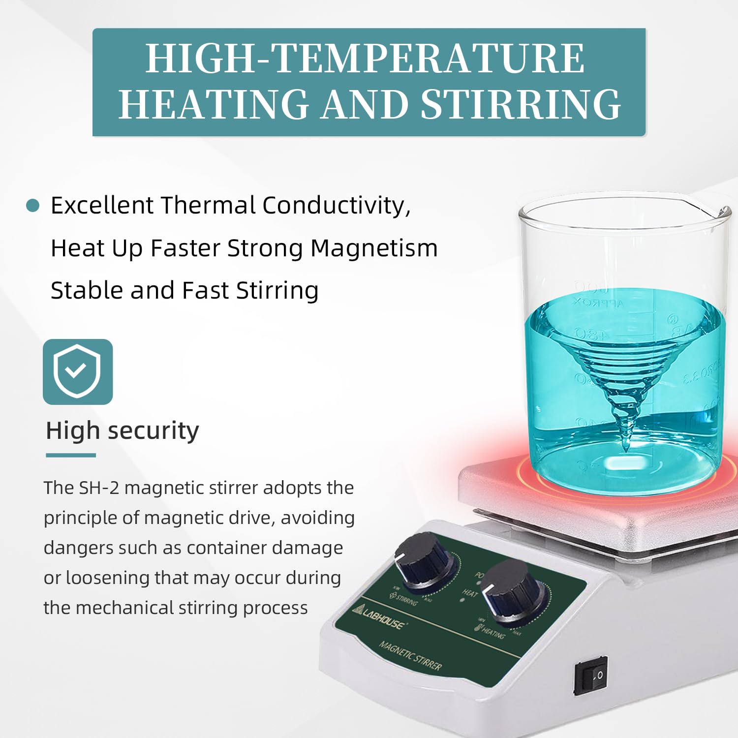 LHS-2 Magnetic Stirrer Hot Plate, 300°C/572°F, 2000RPM, 2L — Amazon image 4
