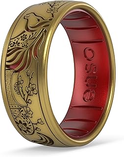 Enso Rings Dualtone Silicone Ring - Comfortable and Flexible Design - 7.9mm Wide, 2.18mm Thick - Year of the Horse Price In India