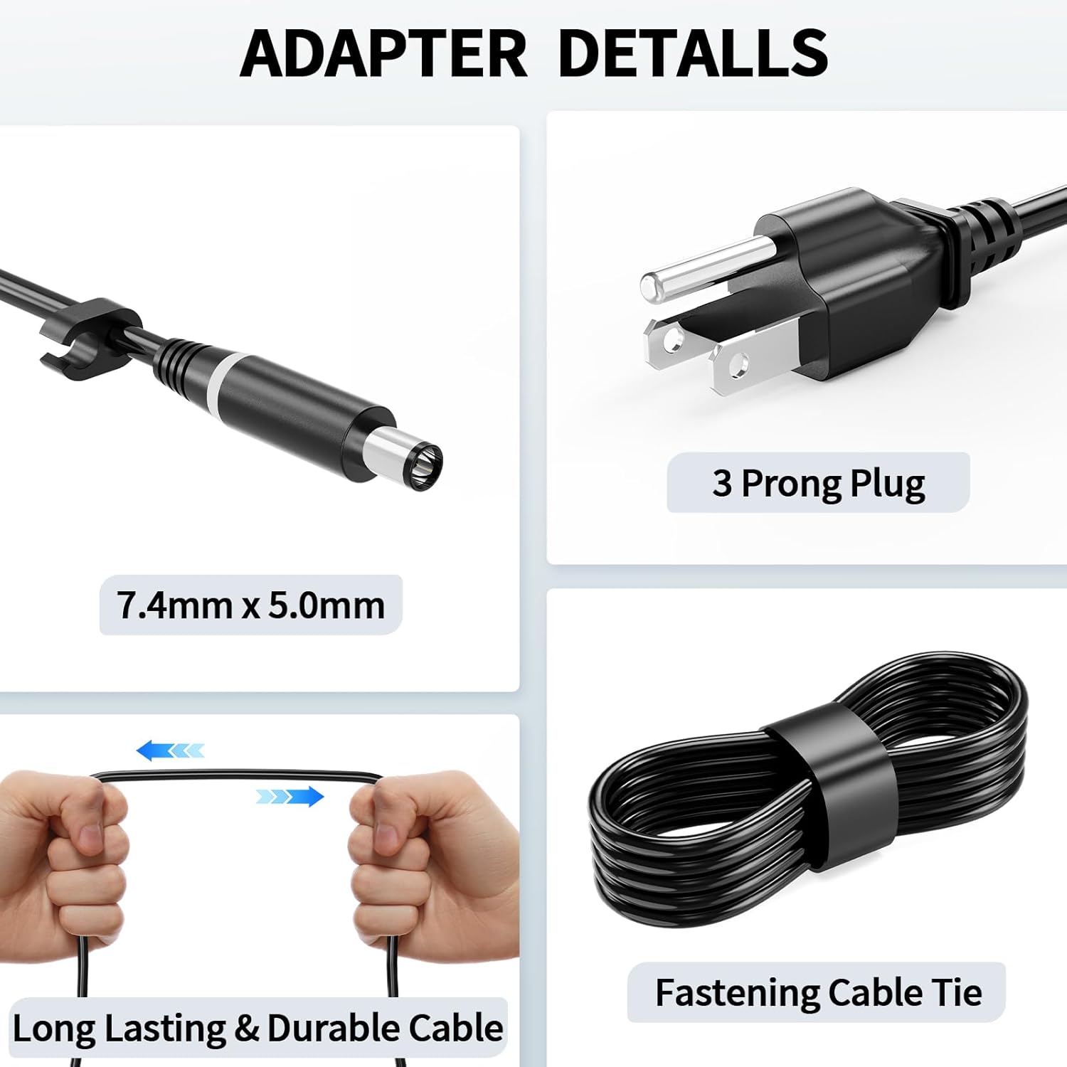 65W AC Laptop Charger for Dell Latitude 5000 7000 Series E5440 E5470 E5570 E6420 E6430 E7440 E7450 E7470 Power Supply Adapter