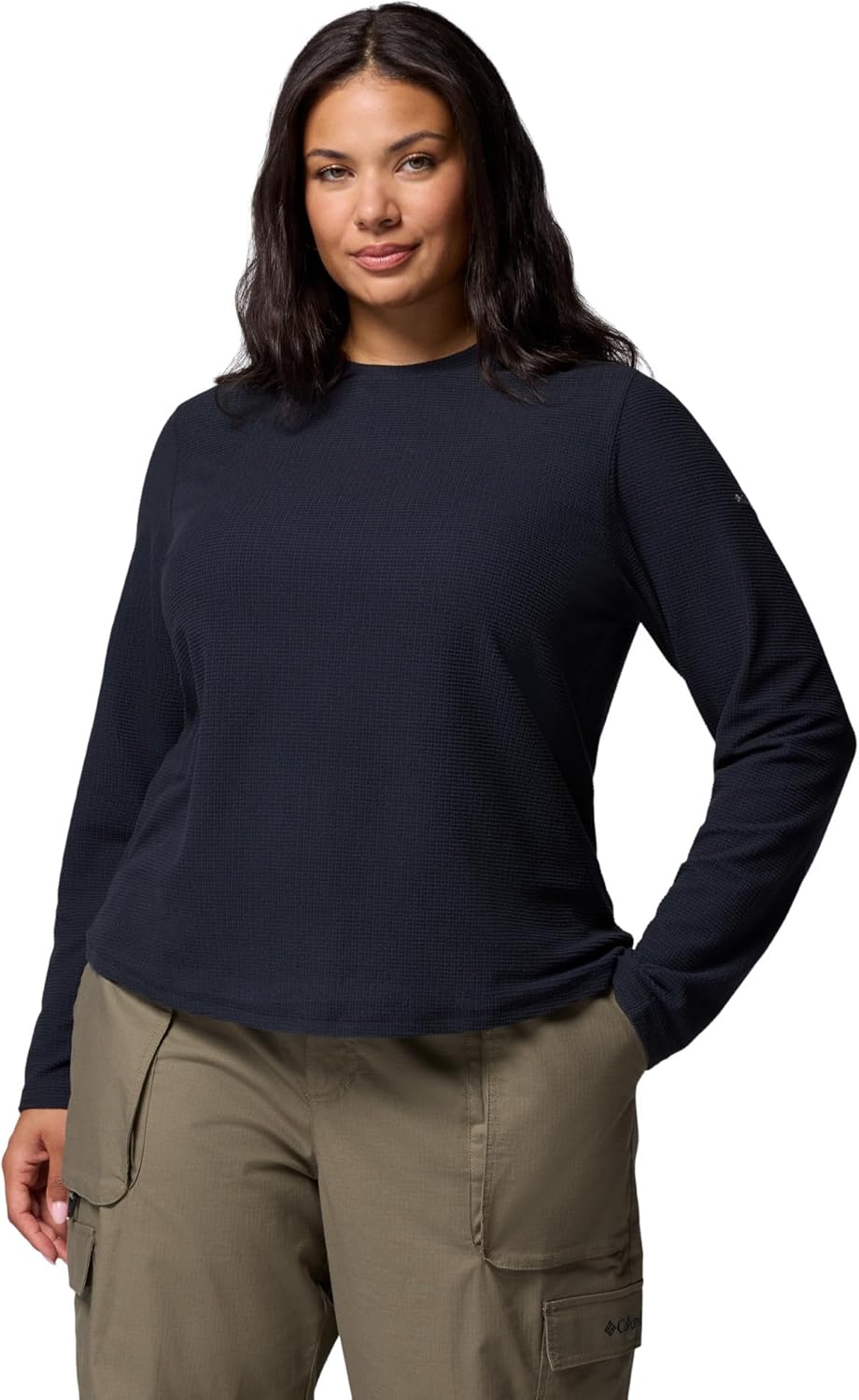 Columbia Womens Brea Falls Grid Crew Long Sleeve