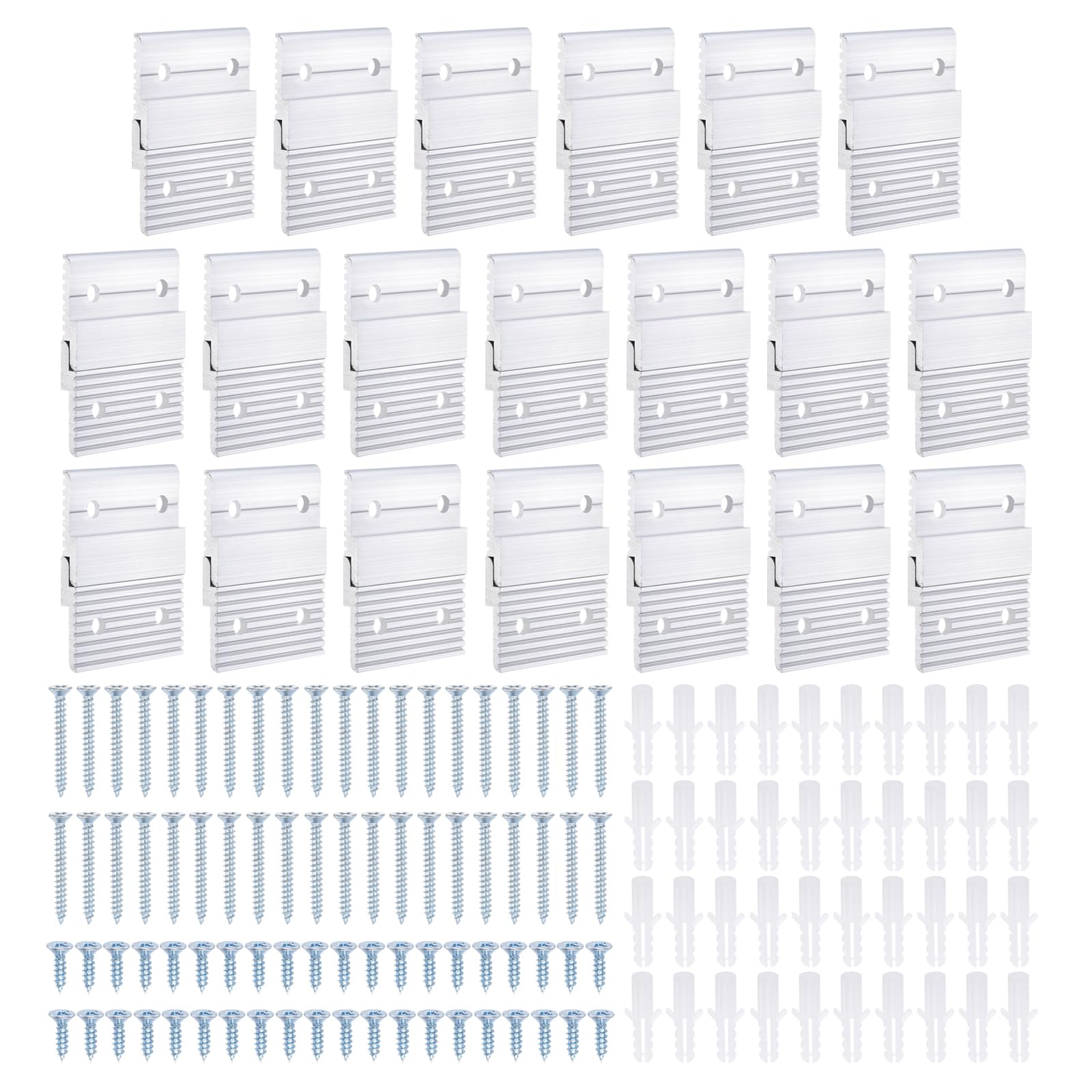 Colgador de fotos francés de aluminio con clips en Z para espejos y paneles de 30 libras