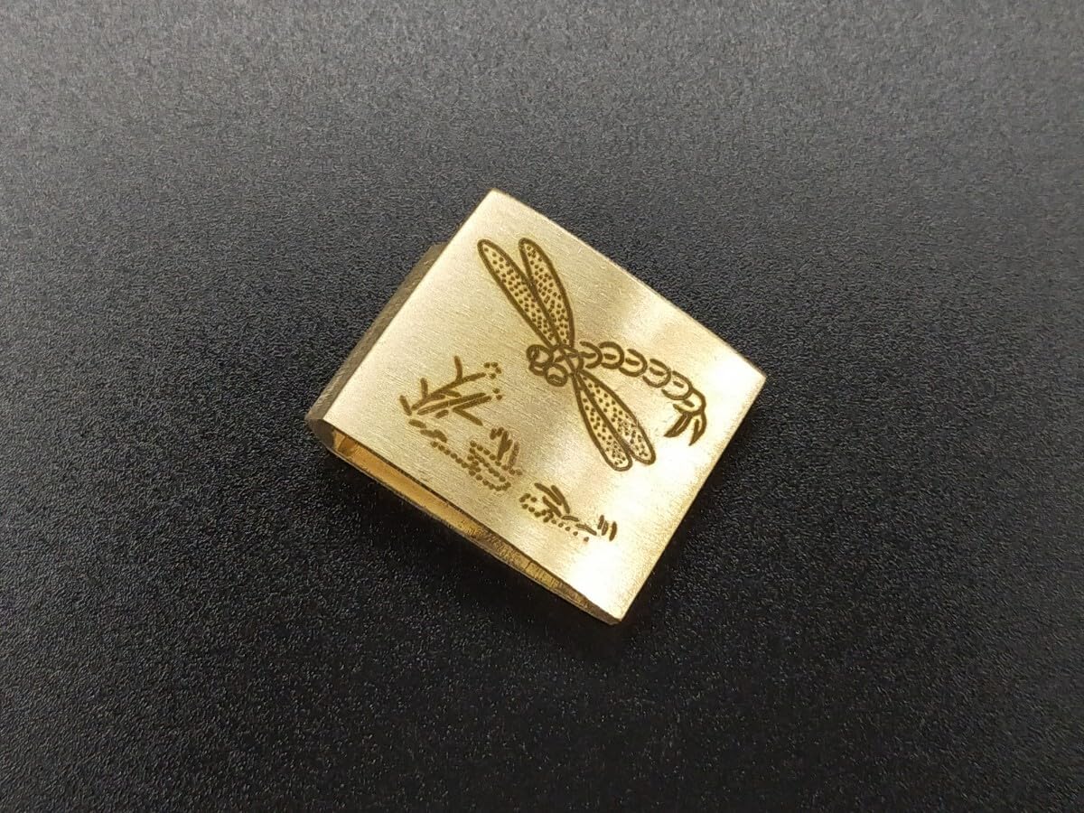 HD04 はばき 勝虫の図 銅製 彫刻 金工 ハバキ 装具 剣美術 現代品