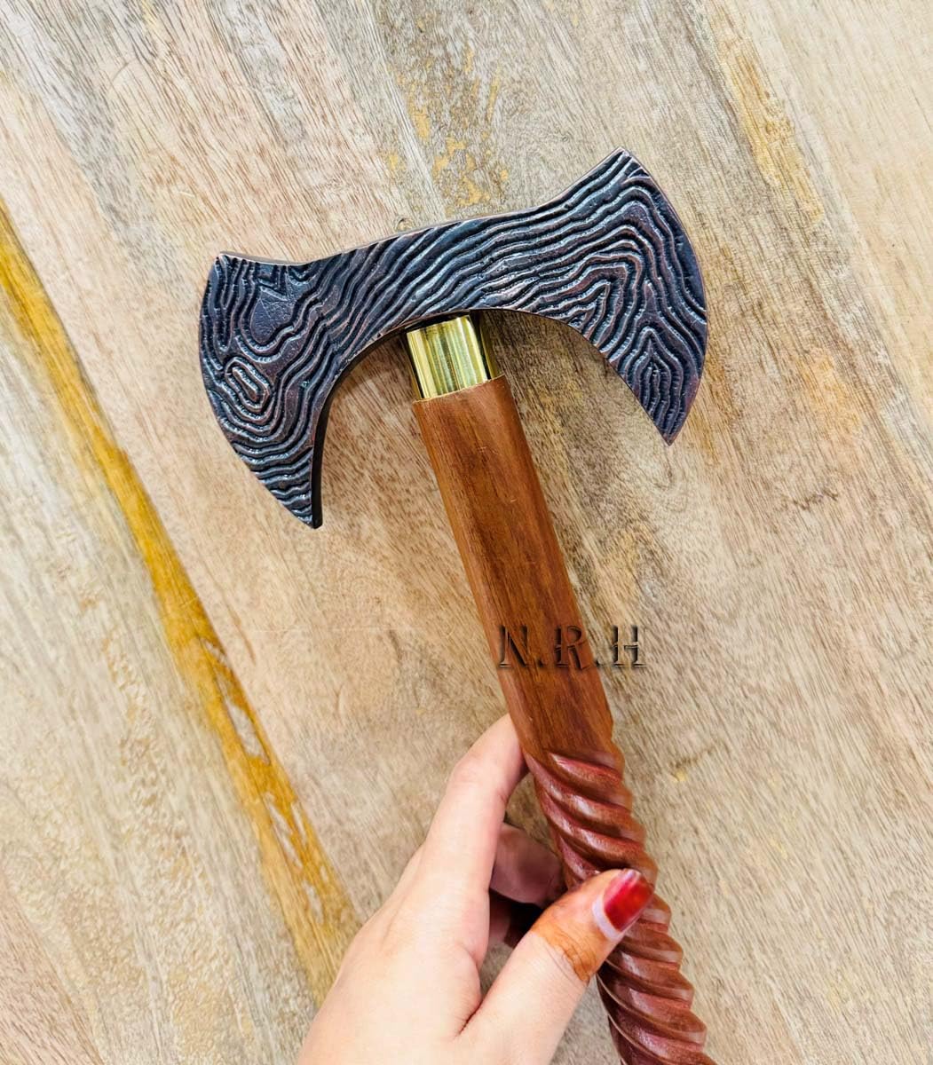 Bastón de madera con mango de latón | Bastón hecho a mano | Bastones decorativos | Bastón para hombre y mujer activo