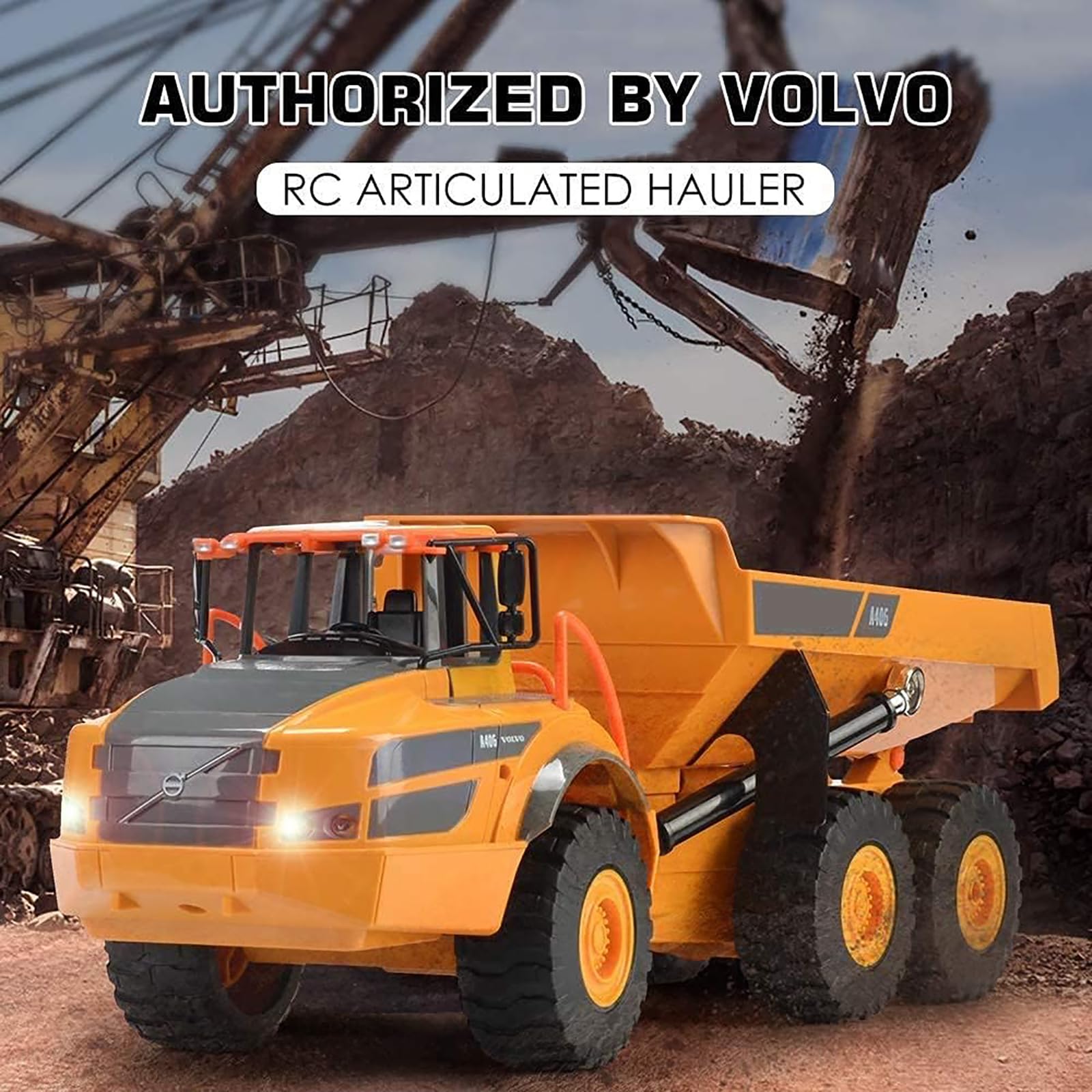 その他 Rc dump RC Remote Controlled Mini Dump Truck 1:64 Scale Dump Truck