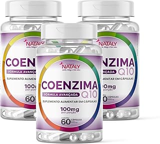 Kit Com 3 - Coenzima Q10 100mg Por Porção 60 Cápsulas Nataly