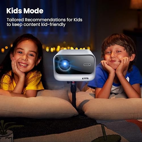 Miniatura 4 de 1000 ANSIGoogle TVNetflixProyector inteligente 4K con WiFi y Bluetooth, proyectores al aire libre con enfoque automático, proyector portátil de