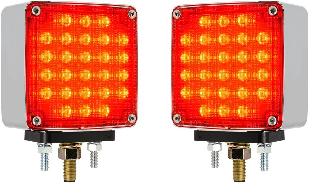 GG Grand General 74714 Square Smart Dynamic Double Face Amber/Red LED  Standleuchte für LKW, Abschlepp, Anhänger, Wohnmobile und Busse -  Doppelpack 2 : Amazon.de: Auto \u0026 Motorrad