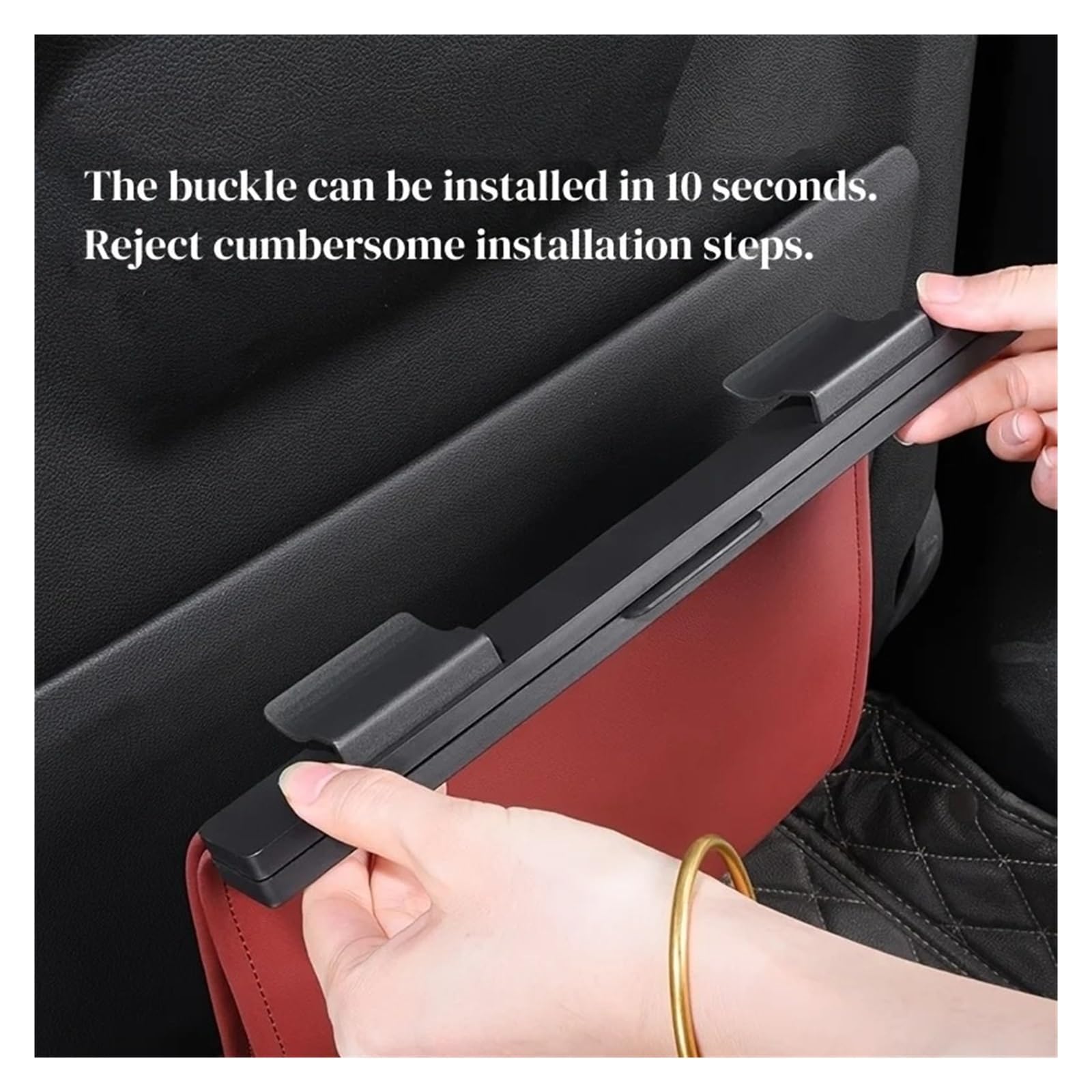 Auto Mülleimer 1Pc Müll Tasche Leder Auslaufsicher Magnetische Adsorption Lagerung Platzsparende Sitz Hängen Mülleimer Mini Autos Mülleimers(Brown)