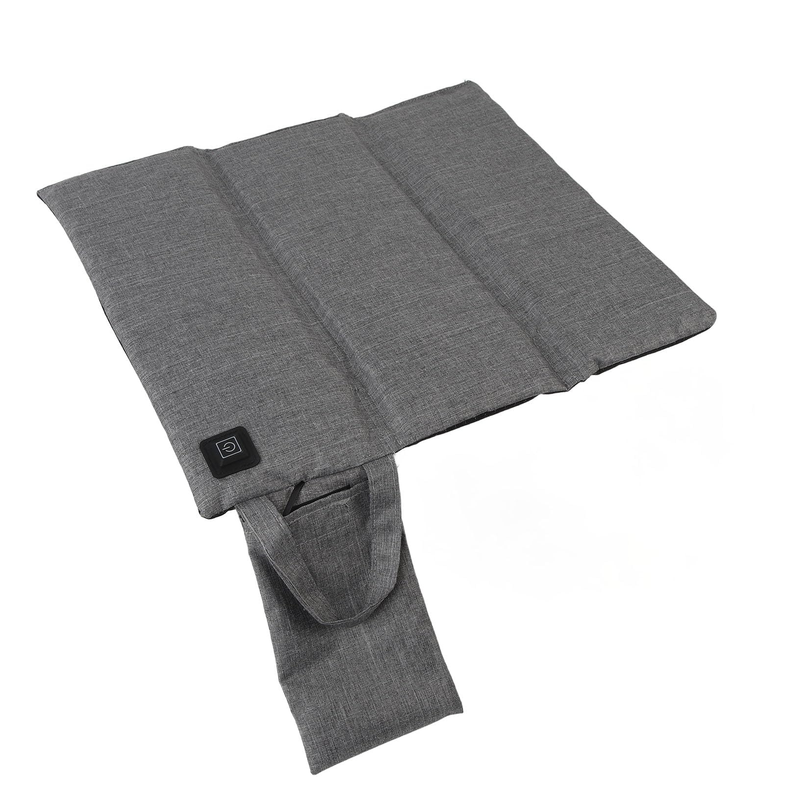 Tragbares Beheiztes Sitzkissen, Einstellbare Temperatur, Faltbares USB-Heizsitzkissen, Mattiertes Hellgrau f¨¹r Stadioncamping, Outdoor, Sporterevents, Picknicks, Live Konzerte