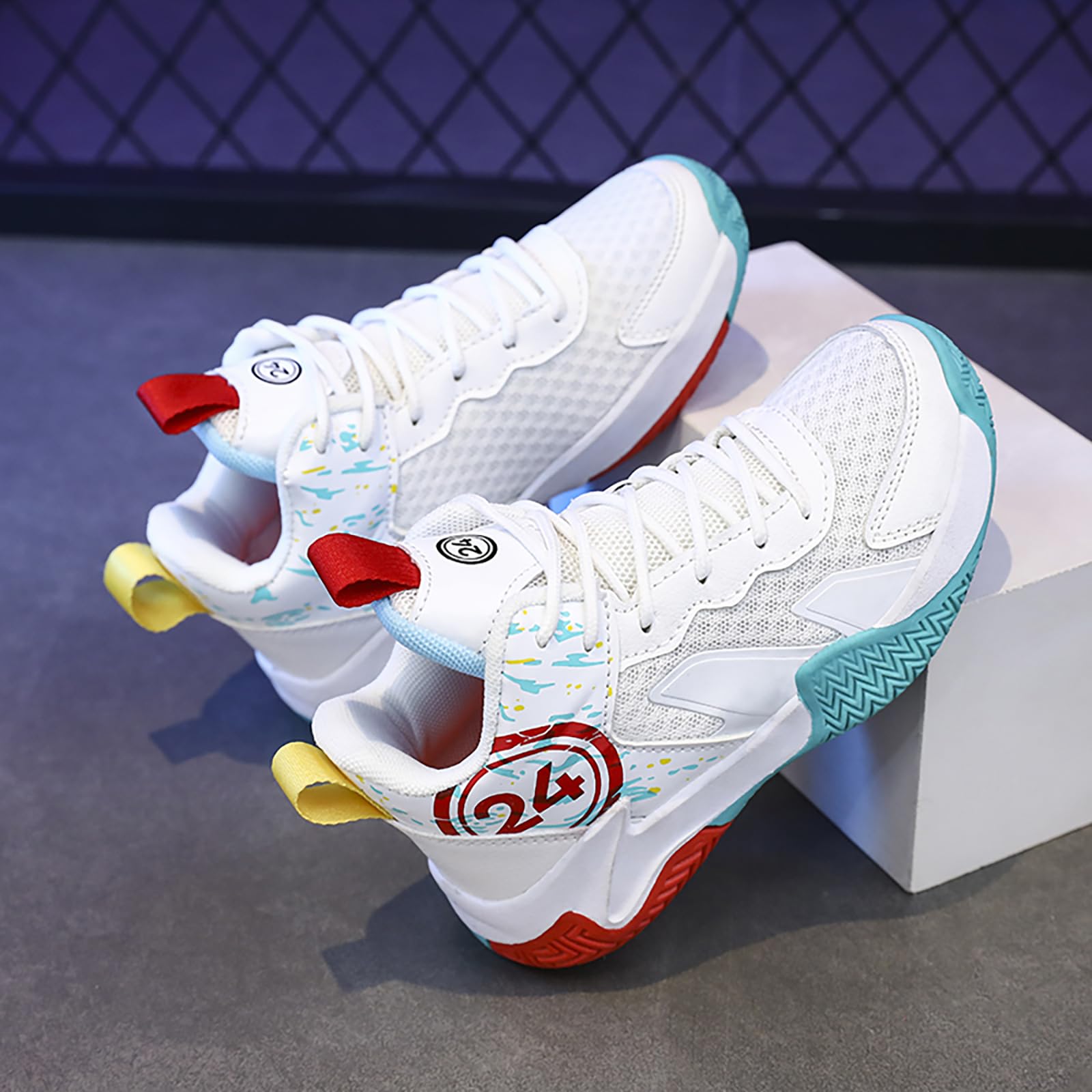 Basketballschuhe für Jungen Mädchen High Top Sneaker Outdoor Leicht Sportschuhe Kinder Basketballschuhe 30-40EU