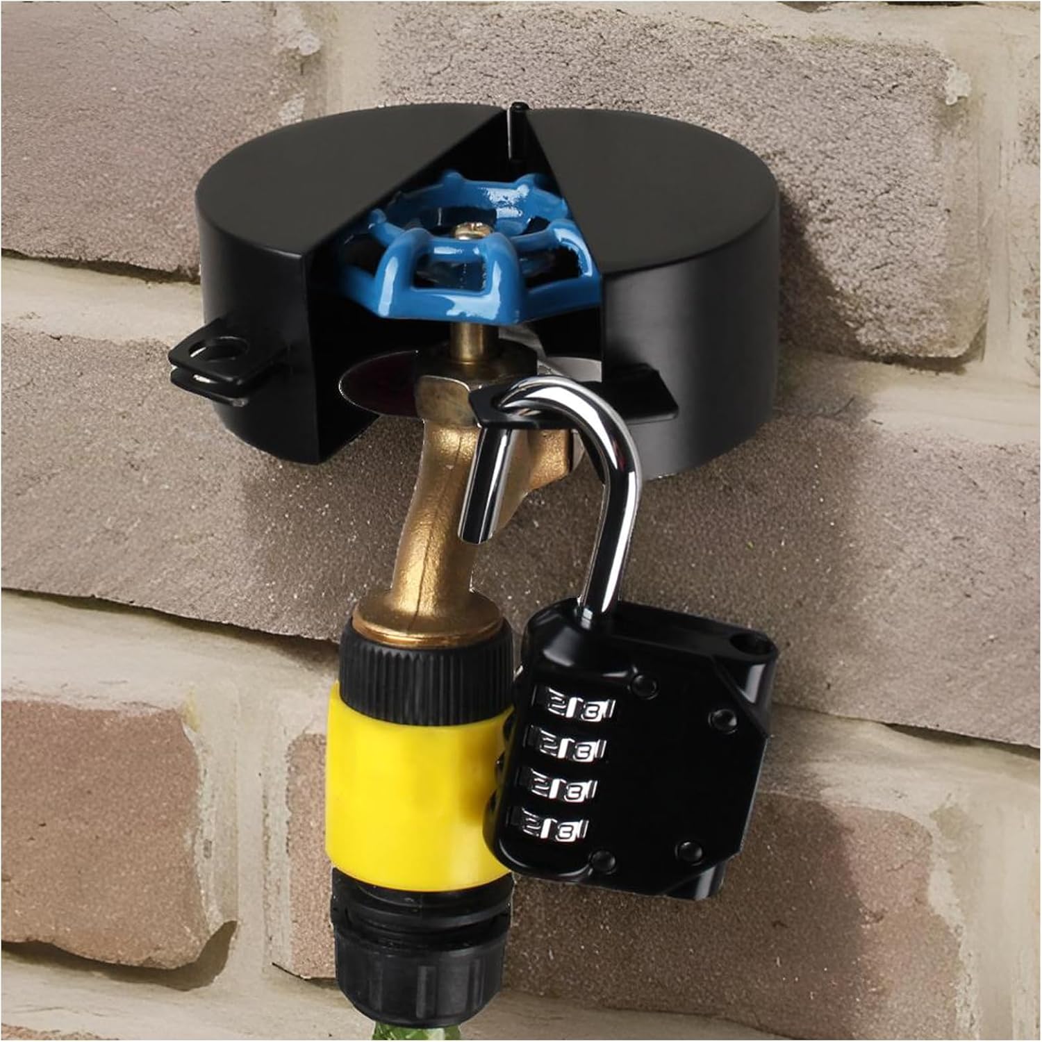 Outdoor Faucet Lock Cover - Prevents Water Theft and Unauthorized use. Outdoor/Kitchen/Garden Water Hose Faucet Lock Protection
