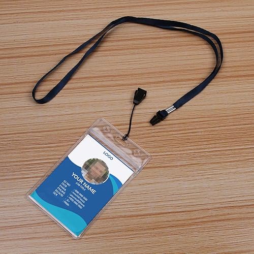 Miniatura 2 de ICObuty Correa de cuello desmontable con cordón, 100 unidades, liberación rápida, venta completa a granel para portatarjetas de identificación,