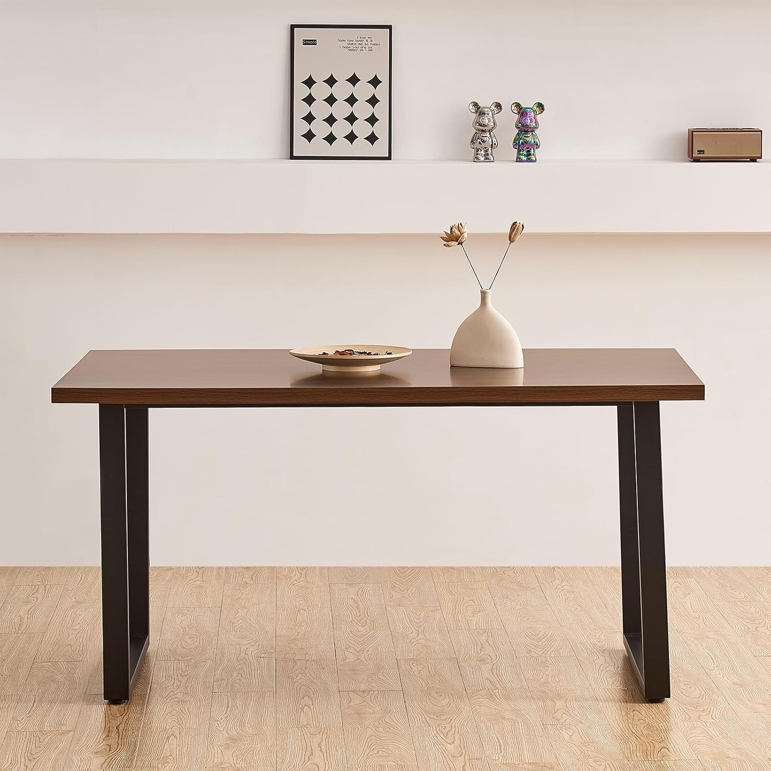 AINPECCA Concrete Effect Dining Table,150cm MDF top Dining Room Table