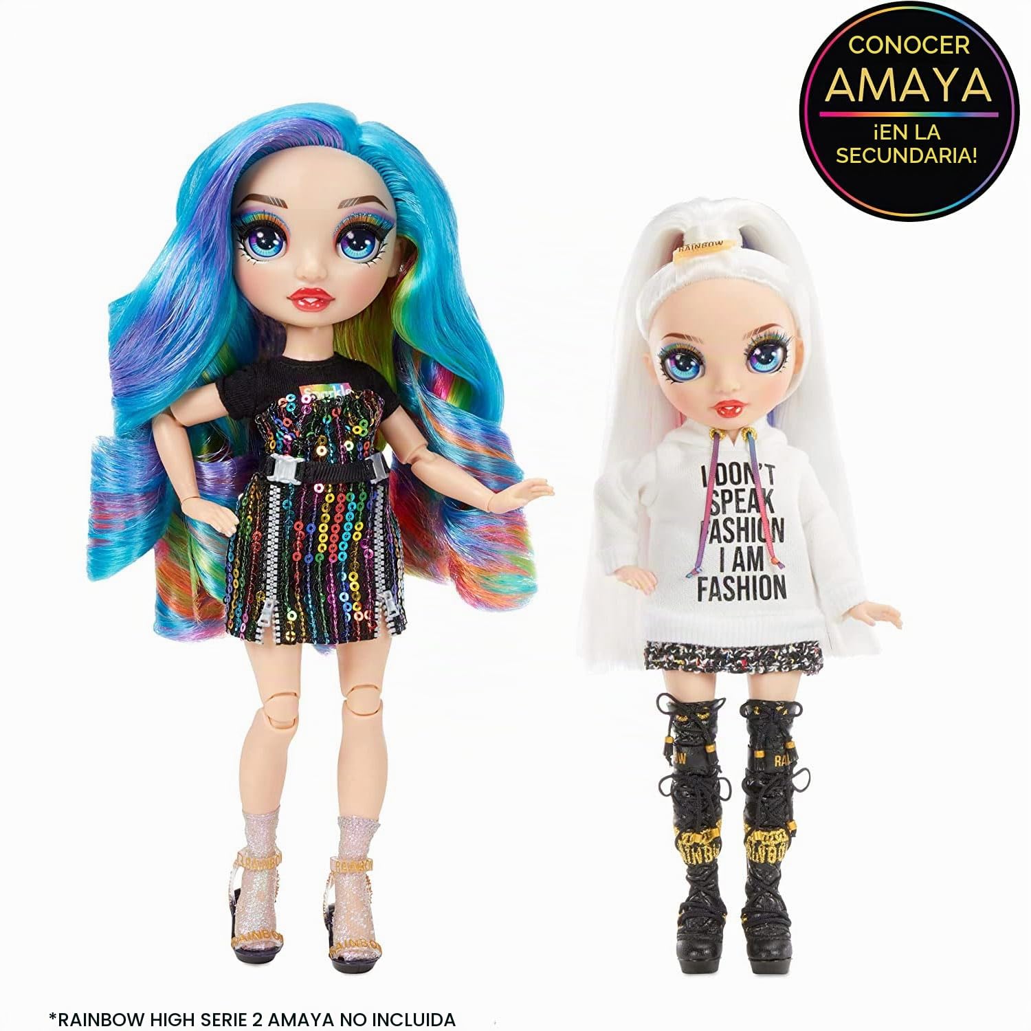 RAINBOW HIGH Junior High - Amaya Raine - Muñeca de Moda de 23cm con Ropa y Accesorios - Incluye Mochila de Tela «Abre y Cierra» - para coleccionar - Edad: 6+ años