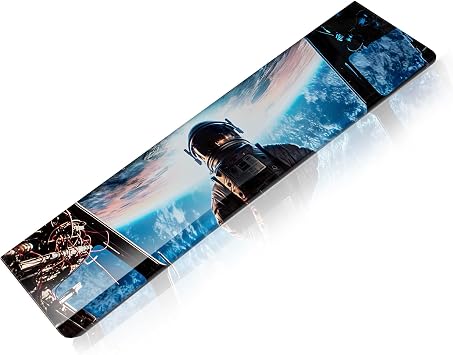 GUNMJO Acrylic Keyboard Wrist Rest, Astronaut, for TKL Computer Keyboard and Mechanical Keyboard, Comfortable, Ergonomic for Easy Typing, 14x3 inches/18mm Thick