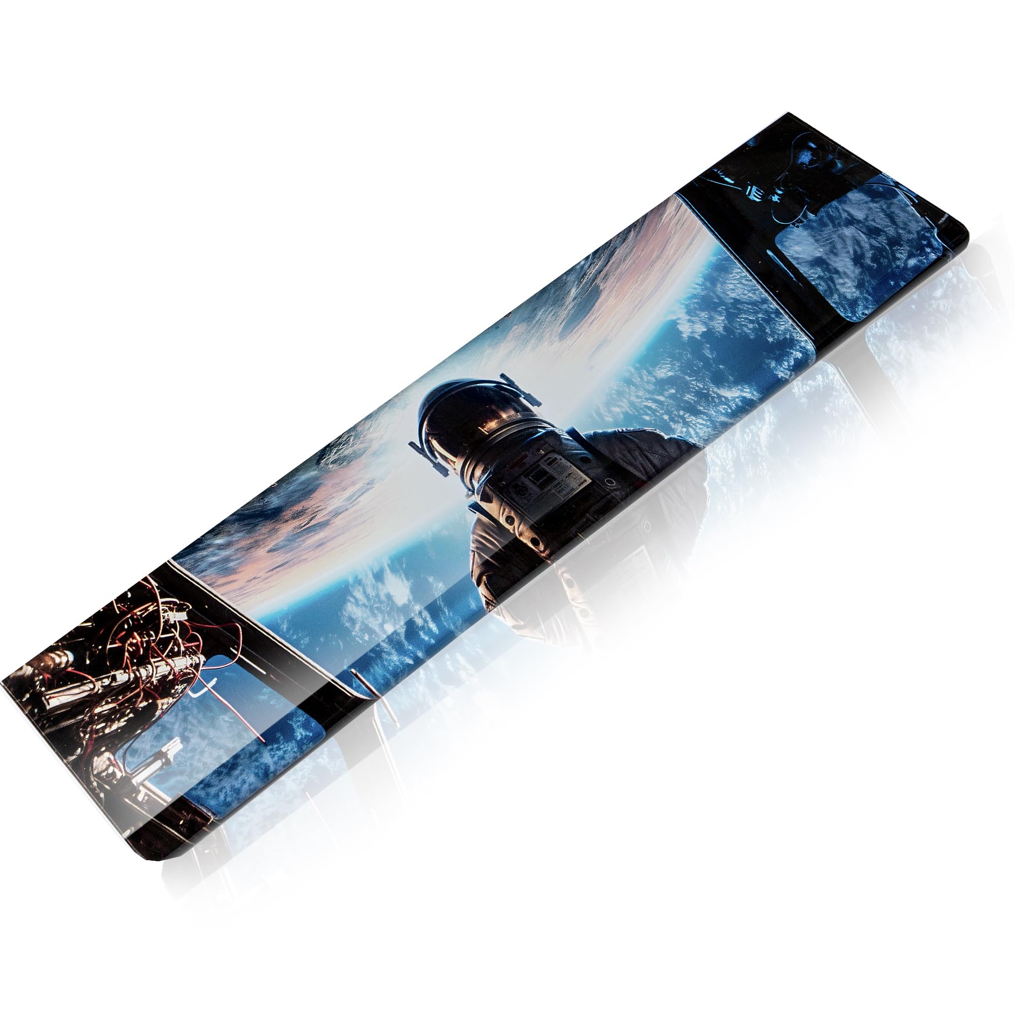 GUNMJO Acrylic Keyboard Wrist Rest, Astronaut, for TKL Computer Keyboard and Mechanical Keyboard, Comfortable, Ergonomic for Easy Typing, 14x3 inches/18mm Thick