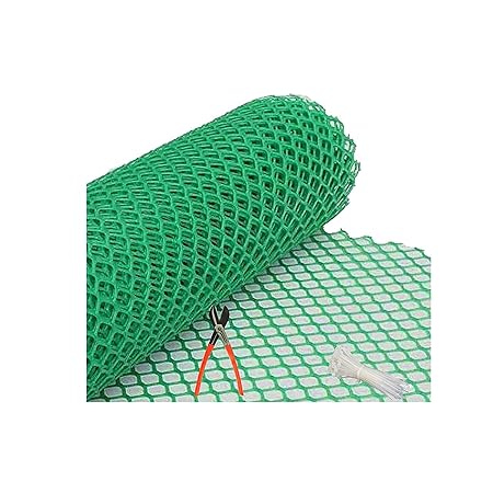 SAI PRASEEDA 5 Feet Height X 10 Feet Length UV Stabilized PVC Balcony Safety Net_Indoor Kids Safety Net_Protection Net_Anti Bird Net_ Green Color_with 1 Cutter and 50 Tags SPBSN66