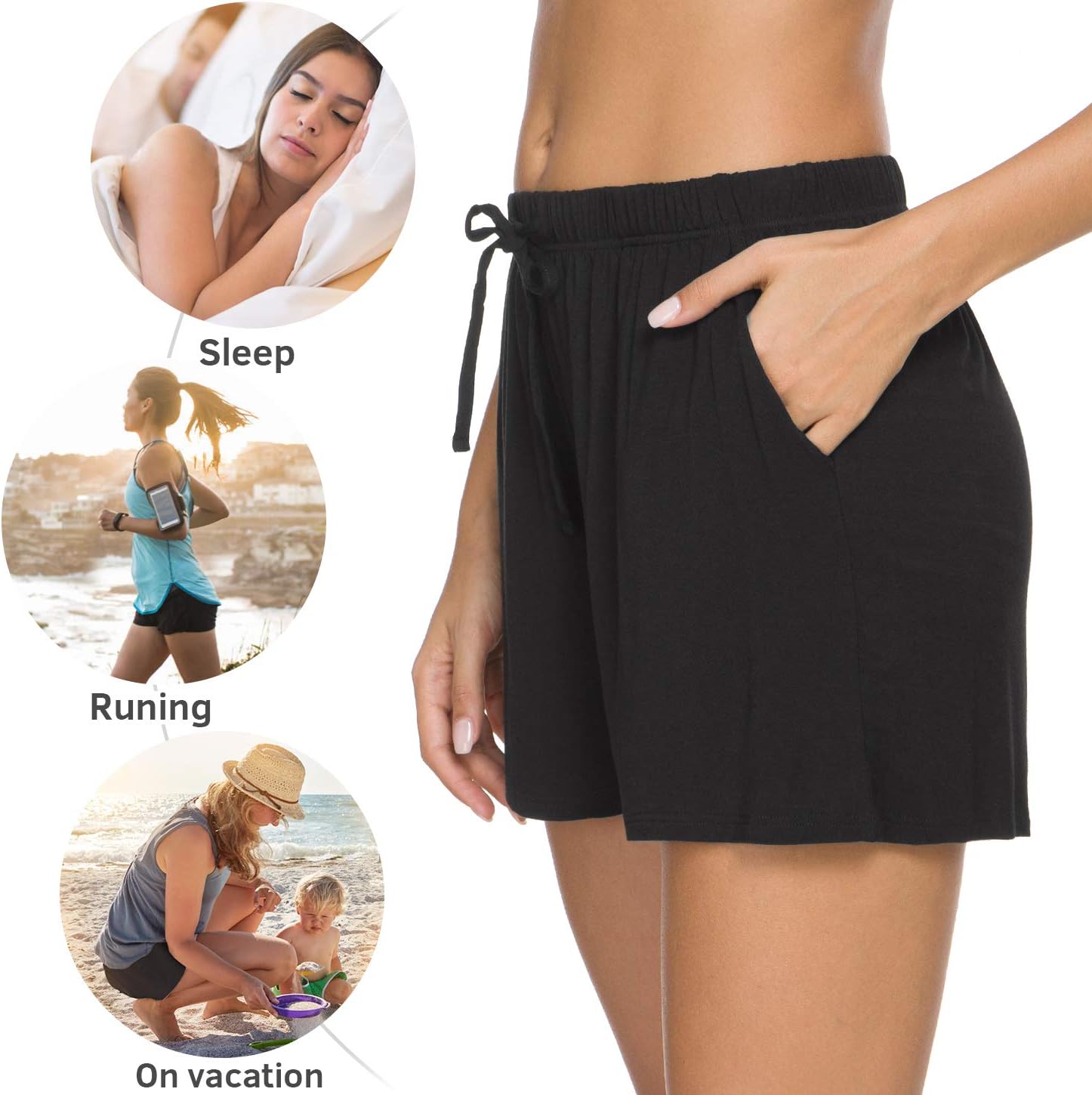 Orrpally Pajama Shorts Womens Lounge Short Sleep Shorts Pajama Bottoms - Image 3