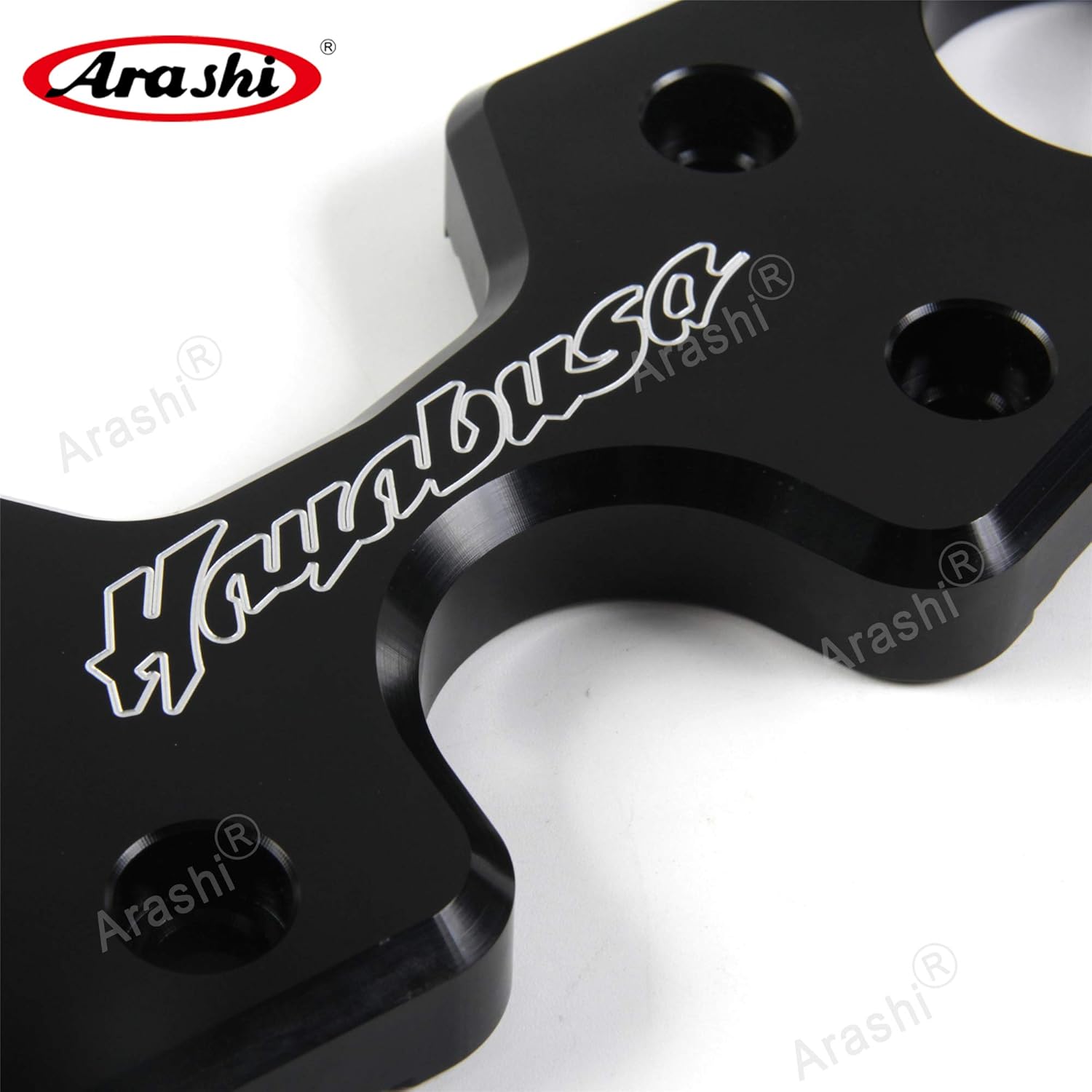 Arashi Triple Tree Top Clamp for Suzuki Hayabusa GSXR 1300 2008-2020 Motorcycle Accessories GSX1300R GSX-R1300 Black 2009 2010 2011 2012 2013 2014 2015 2016 2017 2018 2019